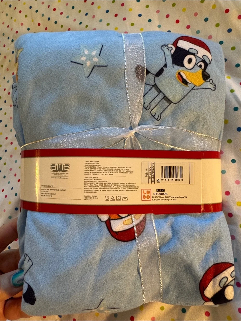 Bluey Kids 2-Pc Light Blue Sleepwear Set - Size M